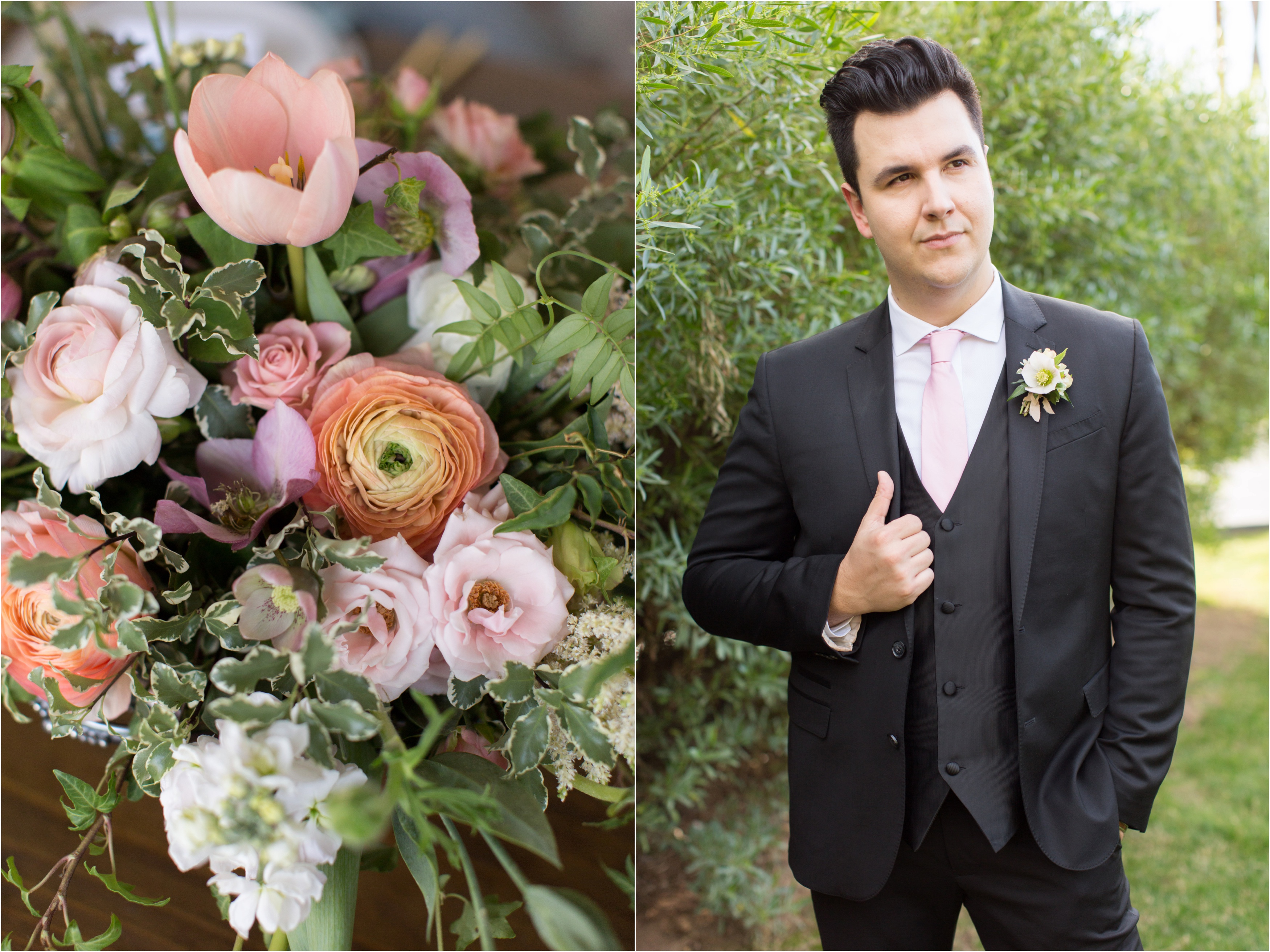 Pink wedding flowers - Riane Roberts