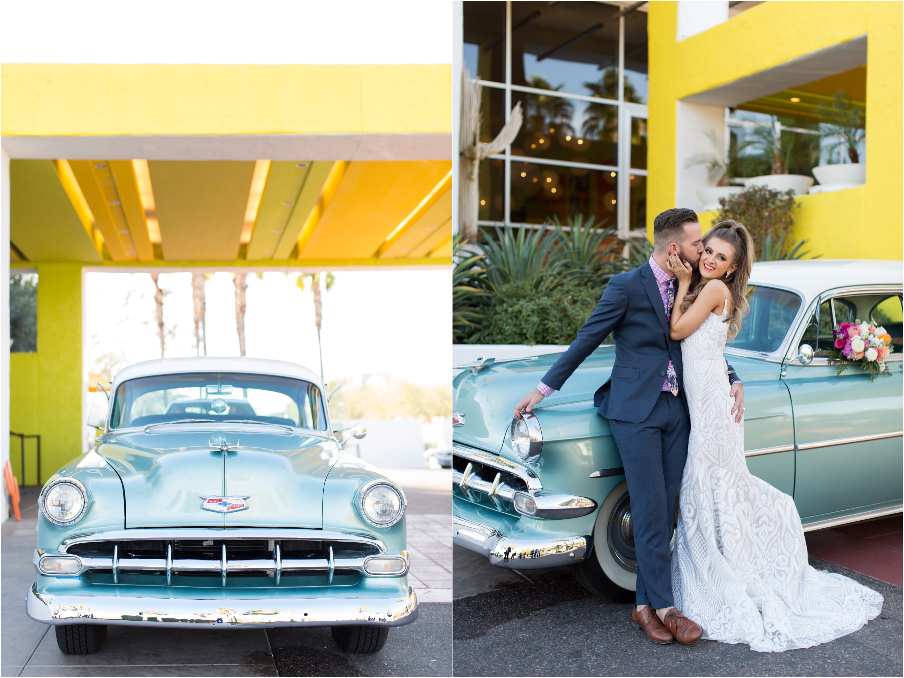 Retro Car Wedding Photos