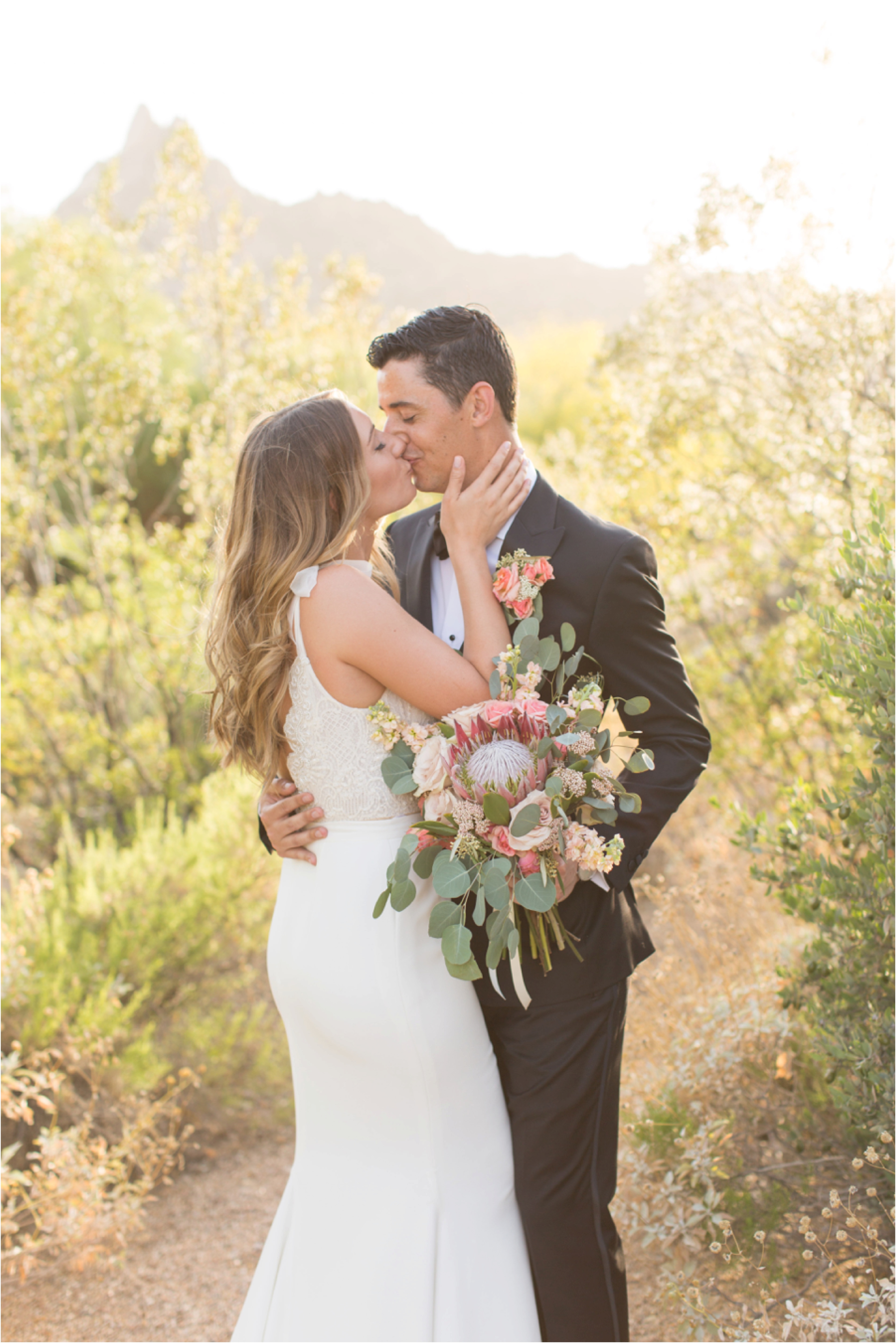 Bride and groom portrait at Four Seasons Arizona 
