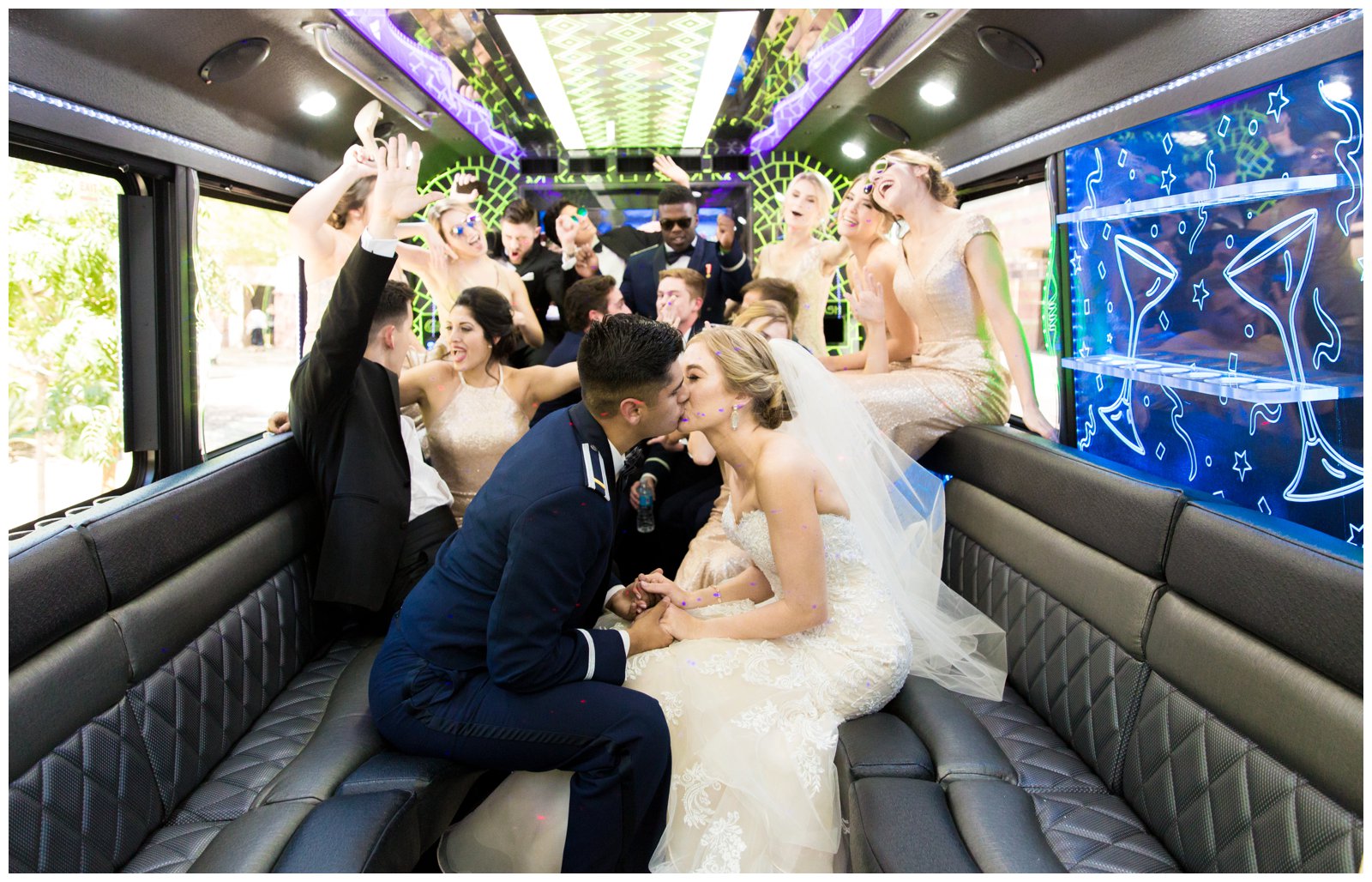 Party bus for weddings in Arizona - riane roberts photography