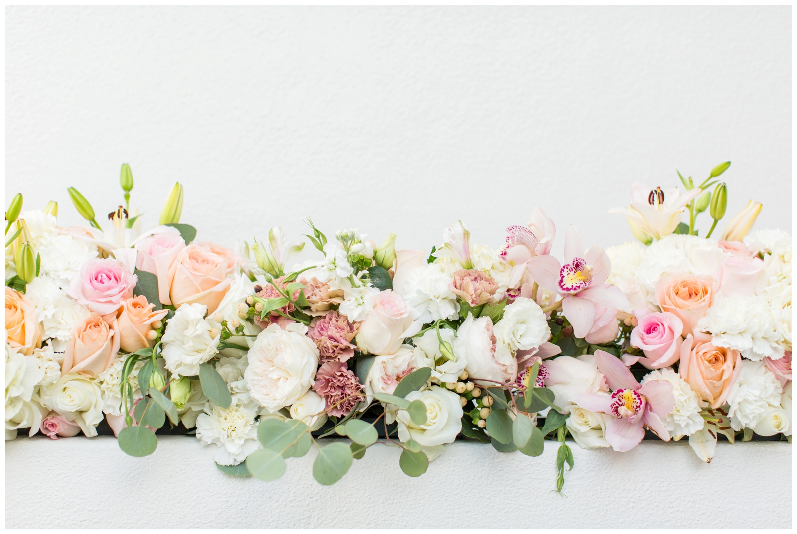 Blush pink floral wedding arrangements 