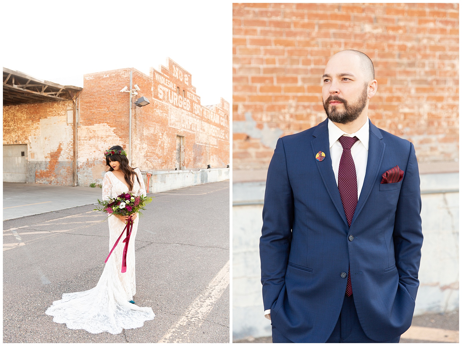 bride and groom photography in downtown phoenix 